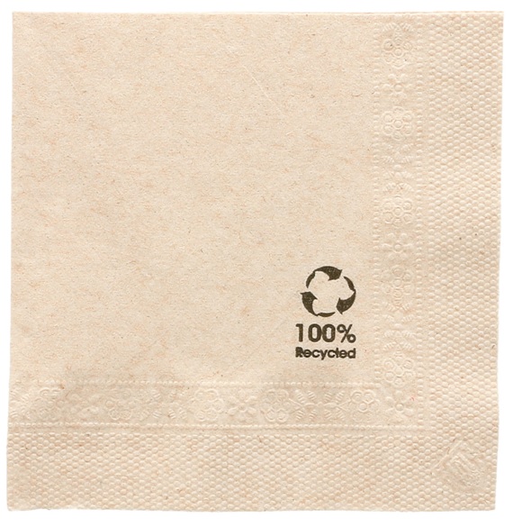 Servilleta 20x20 Ecolabel 2 Capas Natural Tissue Reciclado Paq-100 Garcia De Pou