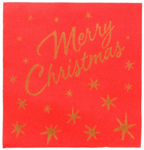 Servilleta 40x40 Double Point "Merry Christmas" Rojo Tissue Paq-50 Garcia De Pou