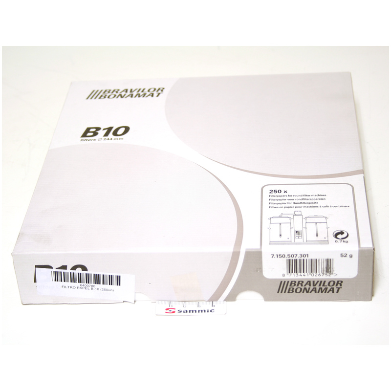 Filtro Papel Cafeteras B-10 Sammic