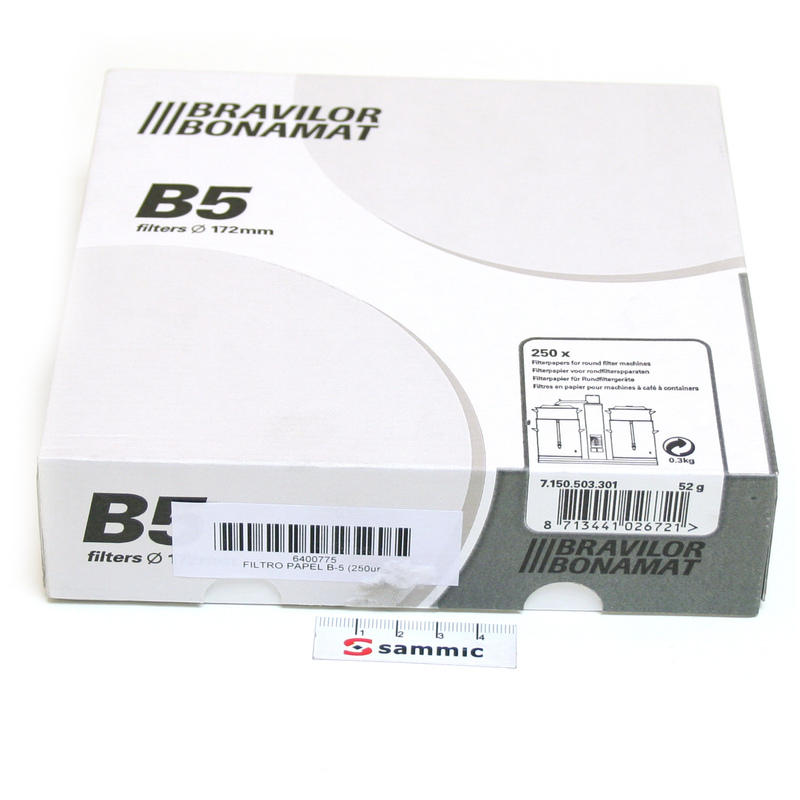 Filtro Papel Cafeteras B-5 Sammic