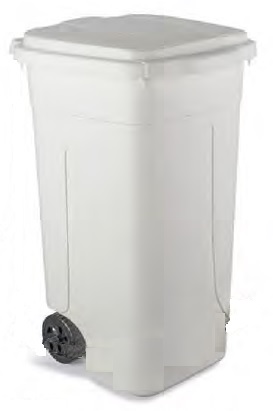 Cubo 80 Lts C/Tapa y Ruedas 45x50x77