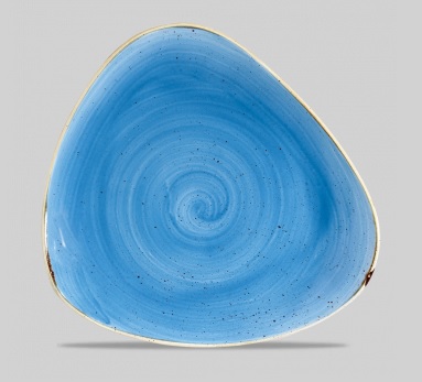 Plato Triangular 26,5 Cms Stonecast Cornflower Blue Churchill