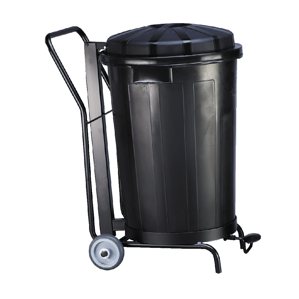 Cubo Goliat 95 Lts Con Ruedas Negro