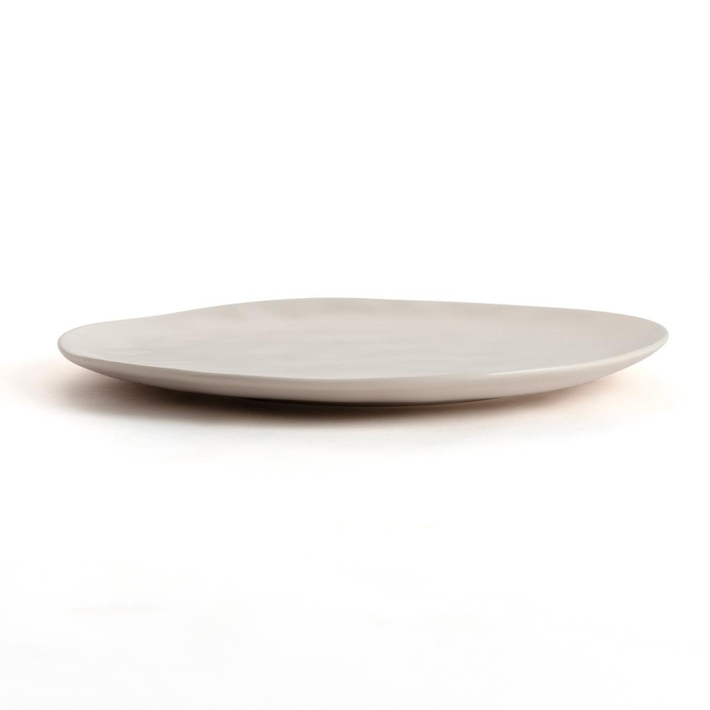 Plato Llano 26 Cms Ceramico Cosmos Perla Bidasoa