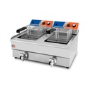 Freidora Electrica Doble 12+12 lts c/Grifo Khaus