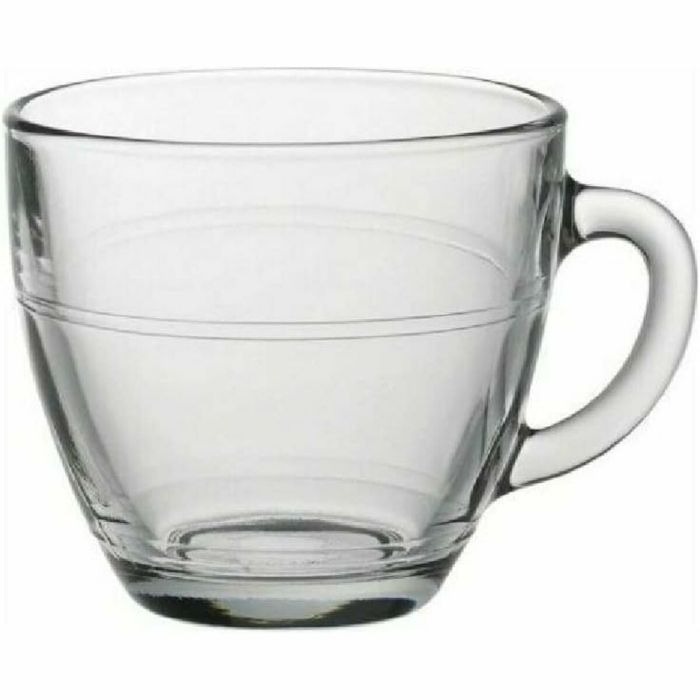 Tazas c/asa Transparente 22 cl