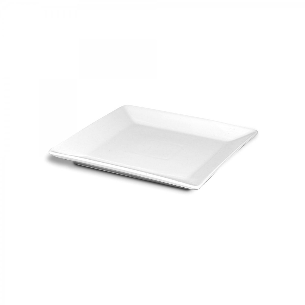 Plato Llano 24x24x2,5 Porcelana Blanco Ming