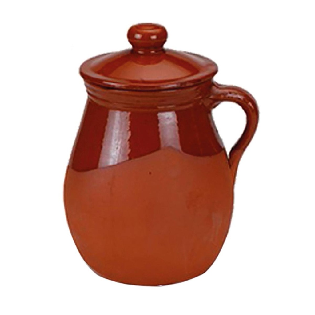 Puchero 1 L Con Tapa Barro Profesional Raimundo