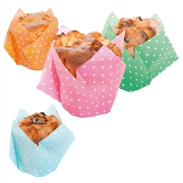 Muffin Cups "Tulip-Polka" 50 g/m2 Surtido Celulosa Paq-1000 uds. Garcia de Pou