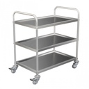 Carro Servicio 3 Niveles 84x64x95  Inox