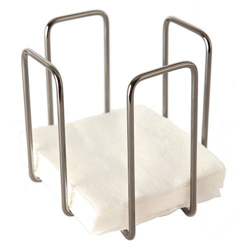 Porta Servilletas Varilla 10,5x10,5x9,5 Inox