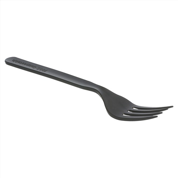 Tenedor 17 cm Negro CPLA Paq-50 Garcia de Pou