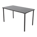 Mesa Rectangular 130x70 "Supra-Tek" PP Negro Garcia de Pou