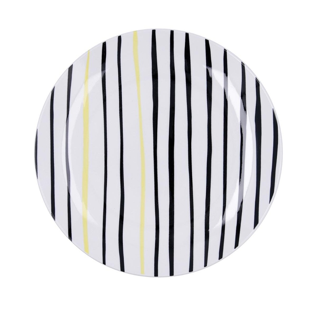 Plato Llano 26,5 Cms Porcelana ZigZag Arcoroc