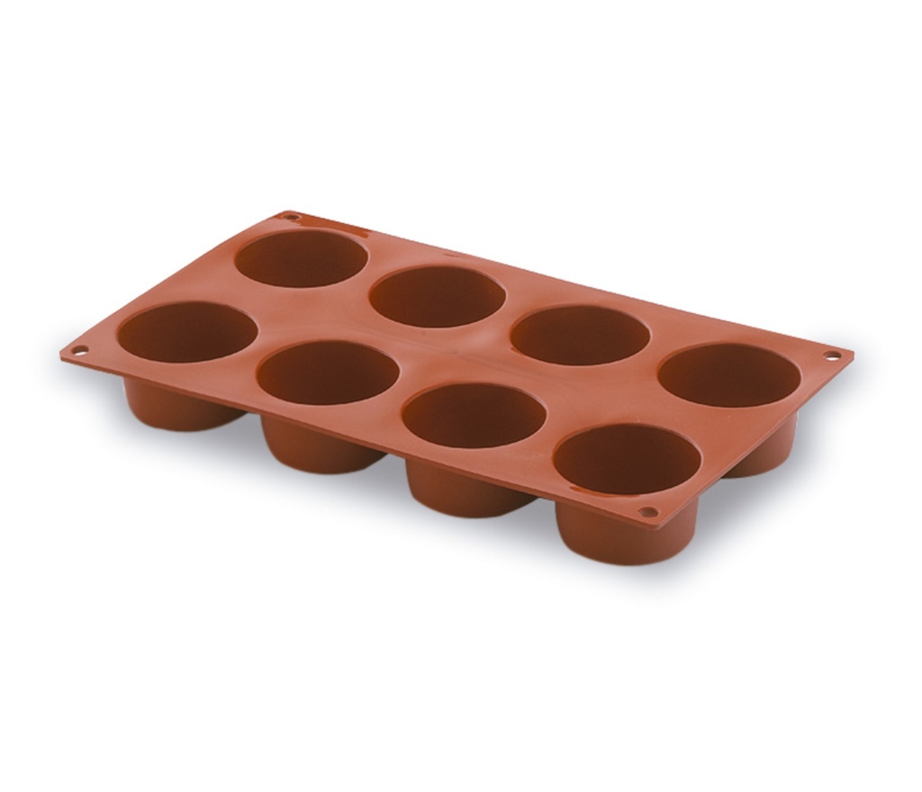 Molde Cilindro 8 Cavidades Silicona Pastryflex Lacor