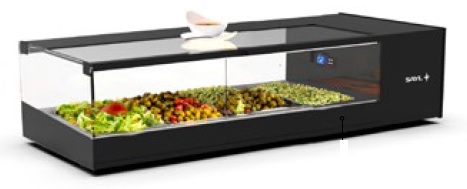 Vitrina Refrigerada Cristal Recto Cubetas GN Grupo Incorporado Logic Line Sayl