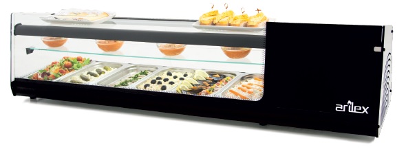 Vitrina Refrigerada Triple Cristal Intermedio Cubetas GN Grupo Incorporado