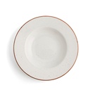 Plato Hondo 26 Cms Porcelana Terra Arena Ariane