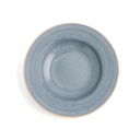 Plato Hondo 26 Cms Porcelana Terra Azul Ariane
