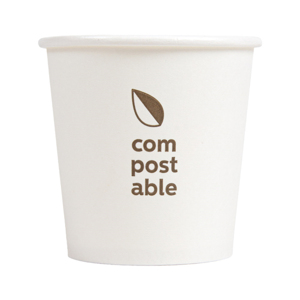 Vaso Bebidas Frias y Calientes Compostable Blanco Paq-50 Garcia de Pou