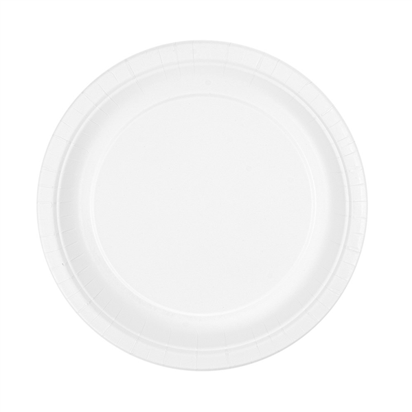 Plato Redondo 23 Cms Blanco Carton Paq-50 Garcia de Pou