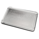 BANDEJAS CATERING DOBLE CARA 1100 G/M2 32x42 CM PLATA CARTÓN (100 UNID.)