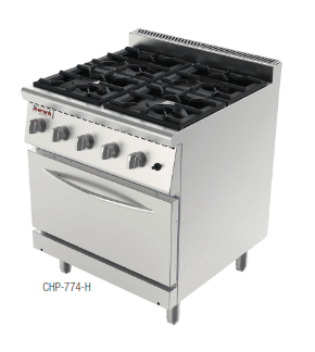 Cocina a GAS 4 FUEGOS C/HORNO A GAS 700x700x850