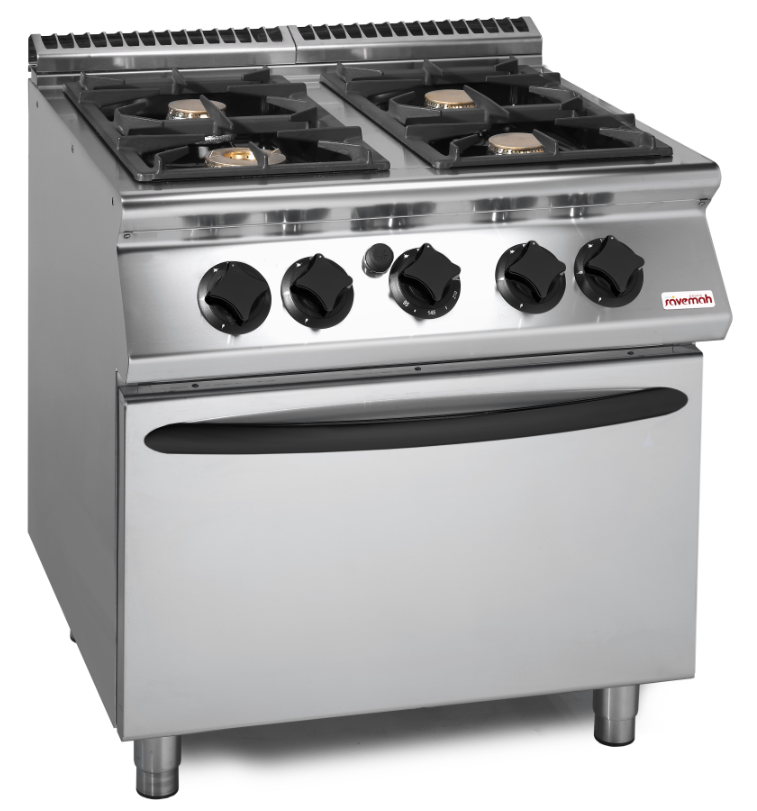 Cocina a GAS 4 FUEGOS C/HORNO A GAS 800x700x850 (copia)