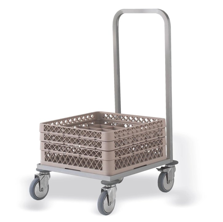 Carro Porta-Cestas acero inoxidable con asa