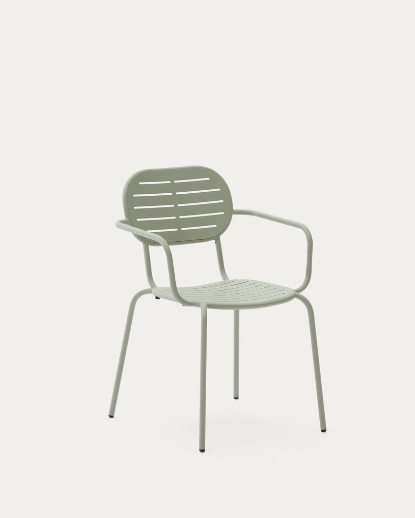 Silla apilable de exterior Brai con reposabrazos