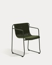 Silla apilable de exterior Maurina de acero galvanizado y cuerda