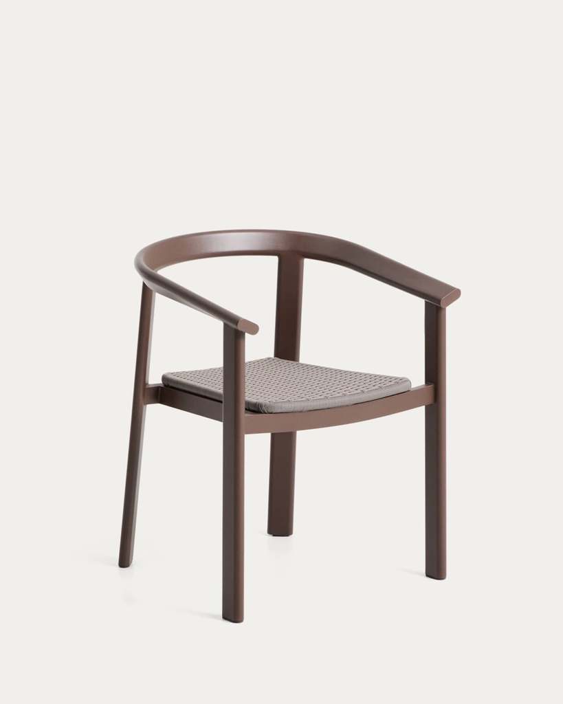 Silla apilable de exterior Erice de aluminio y cuerda