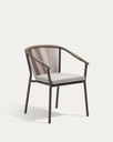 Silla apilable de exterior Xelida de aluminio y cuerda