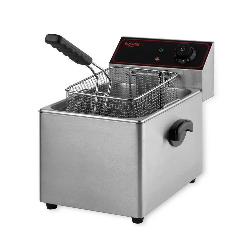 Freidora de 8 litros de acero inoxidable Pujadas