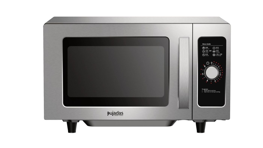 Microondas profesional de 25L. Máxima facilidad de uso potencia fija Pujadas