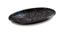 Fuente Oval 35 x 15 cm melamina en negro moteado Pujadas