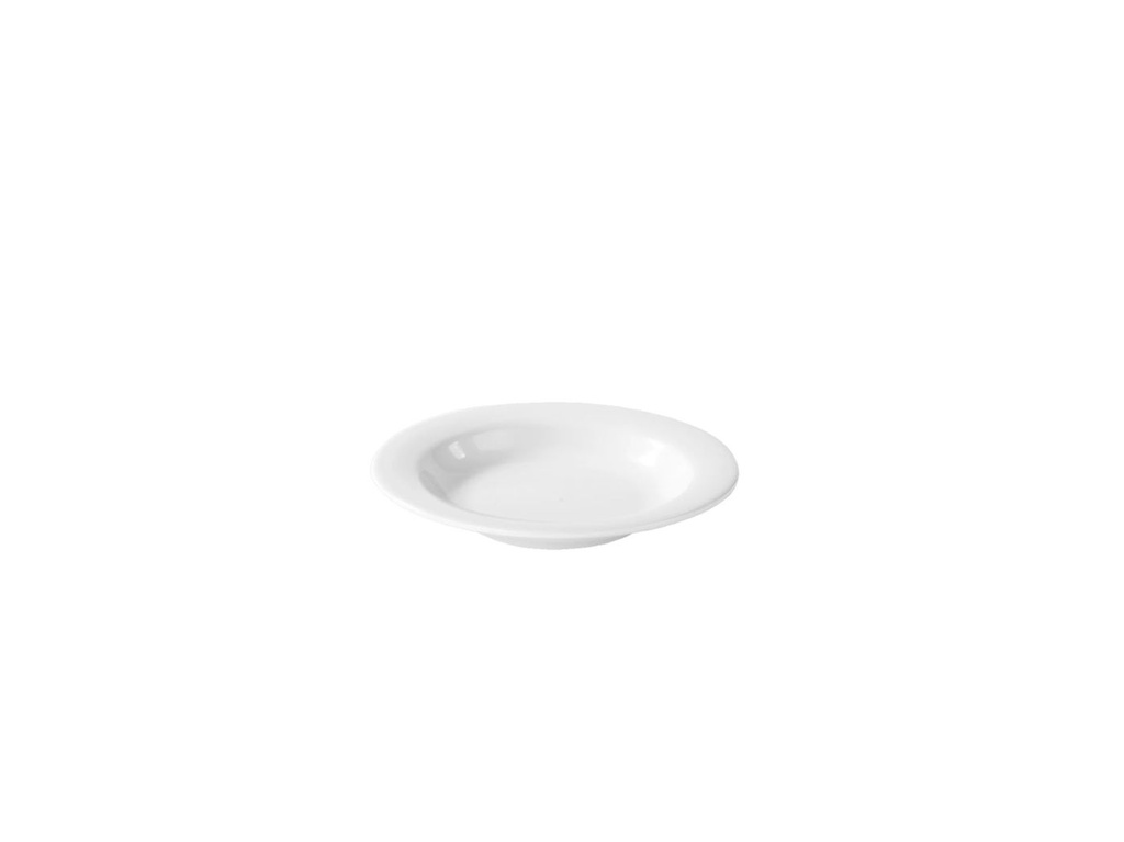 Plato de sopa 24 centímetros de melamina en blanco Pujadas