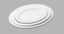 Plato ovalado 342 x 268 mm melamina en blanco Pujadas