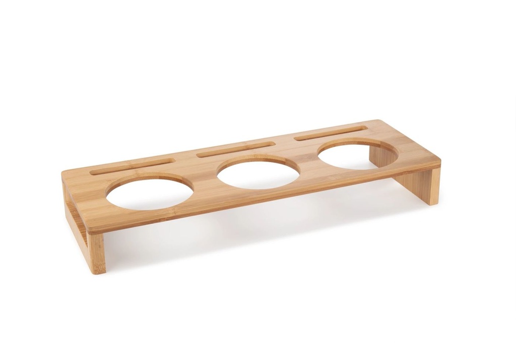 Base de madera para 3 mini cacerolas Pujadas