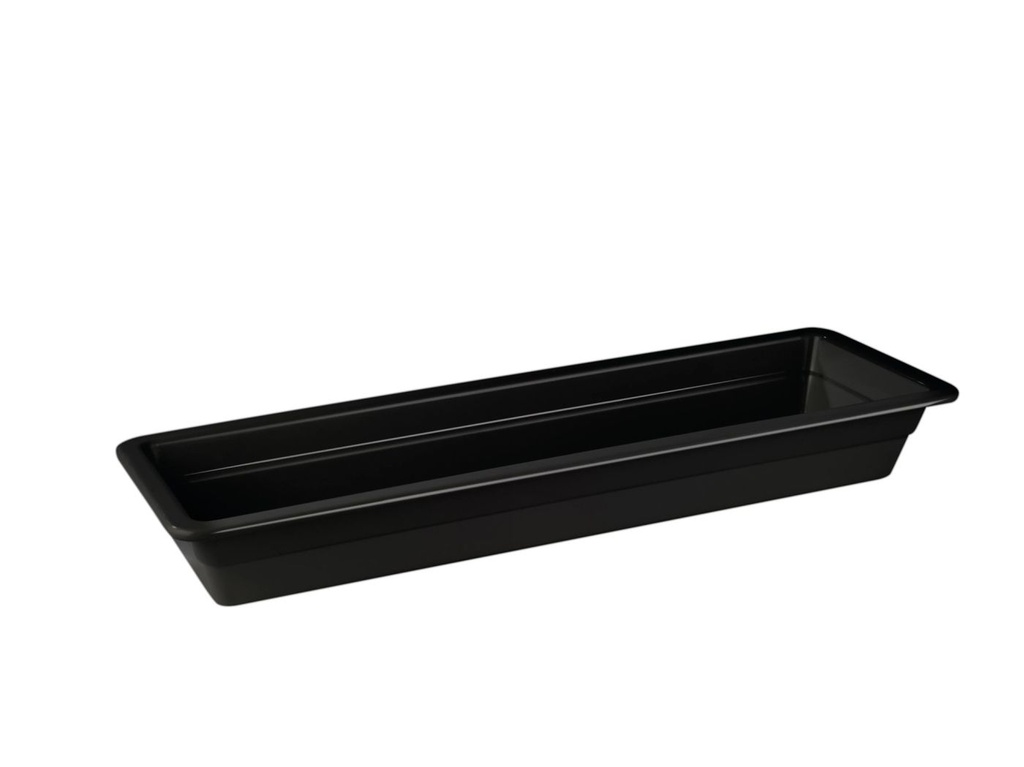Cubeta GN de 2/4 de 20 milímetros de profundidad en color negro Pujadas
