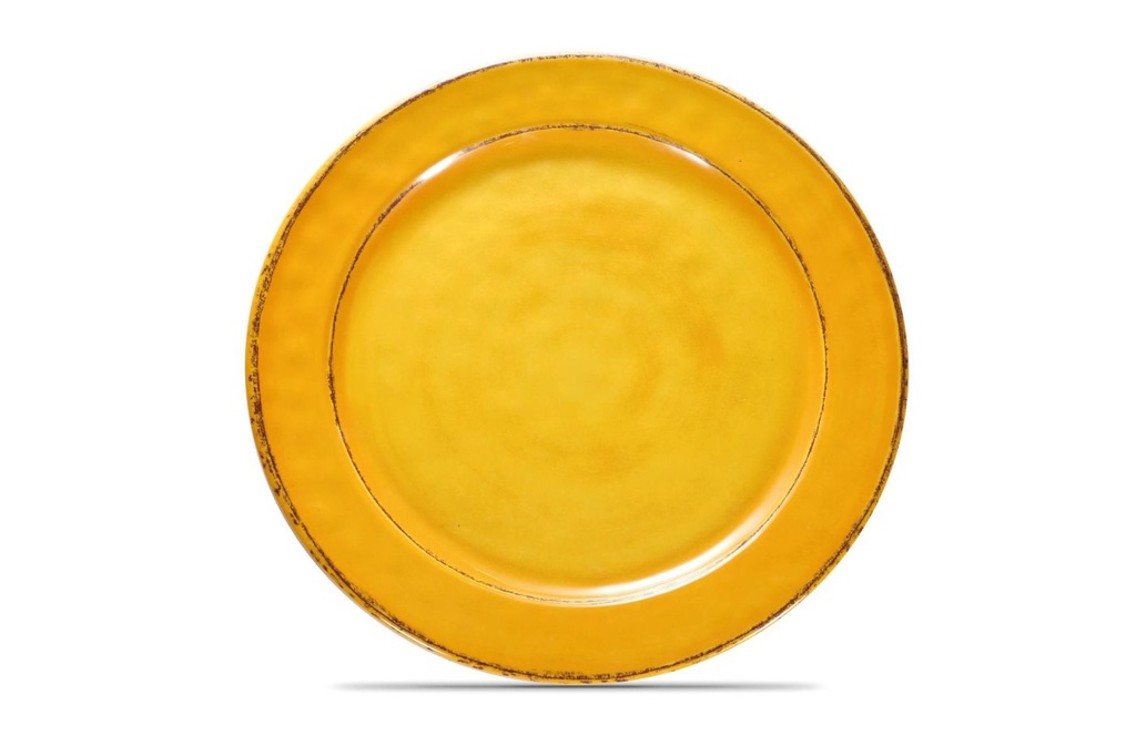Plato presentación 22 centímetros melamina en amarillo Pujadas