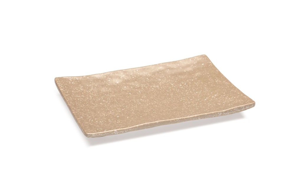 Tabla presentación curvada de 20 x 14 cm de melamina en marfil Pujadas