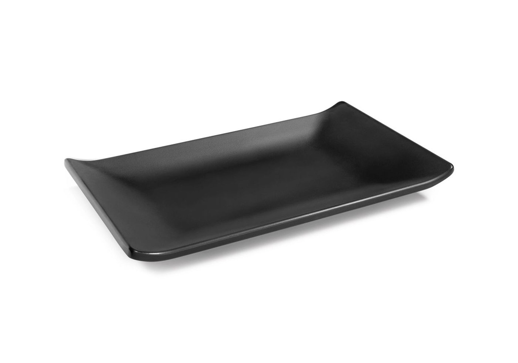 Bandeja rectangular 234 x 147 x 25 mm melamina en negro Pujadas