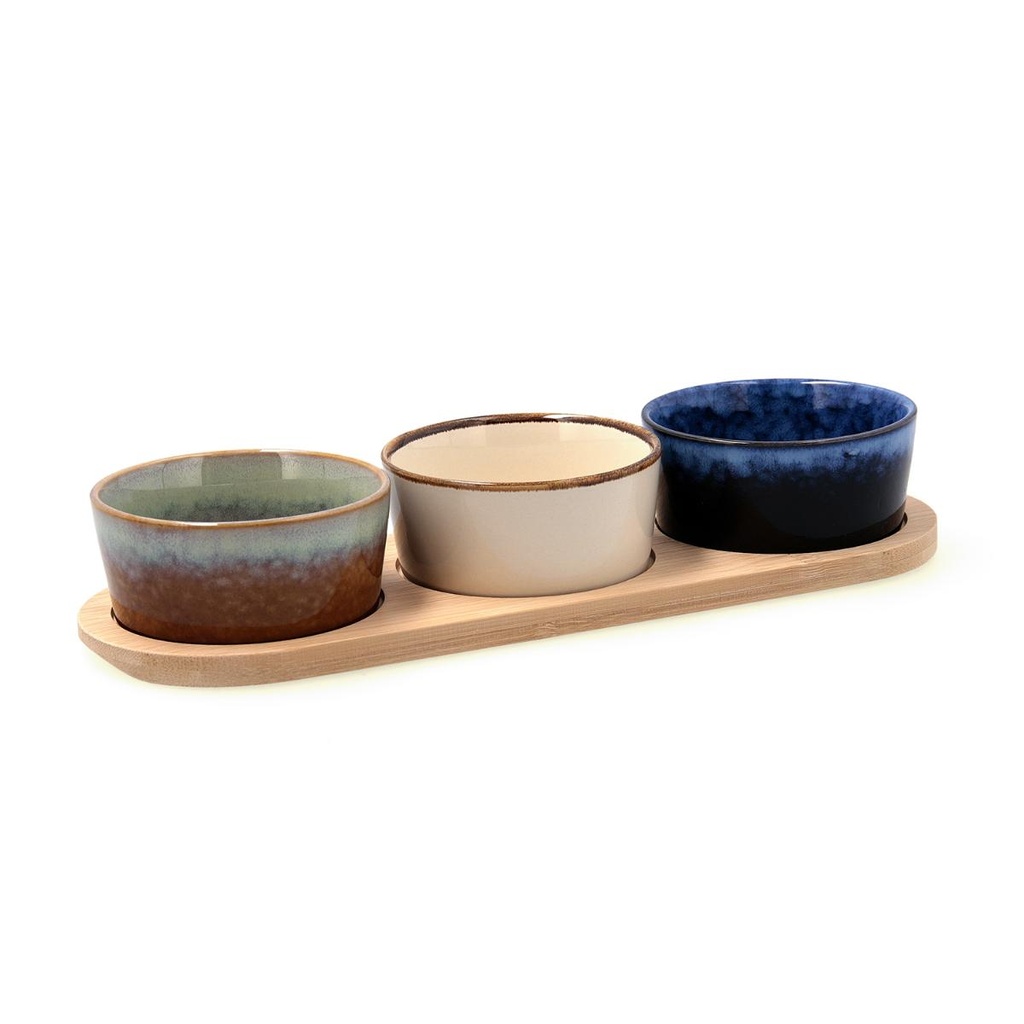 Tabla aperitivo bambú cerámica Moana 29x10x4,5 cm - Bidasoa
