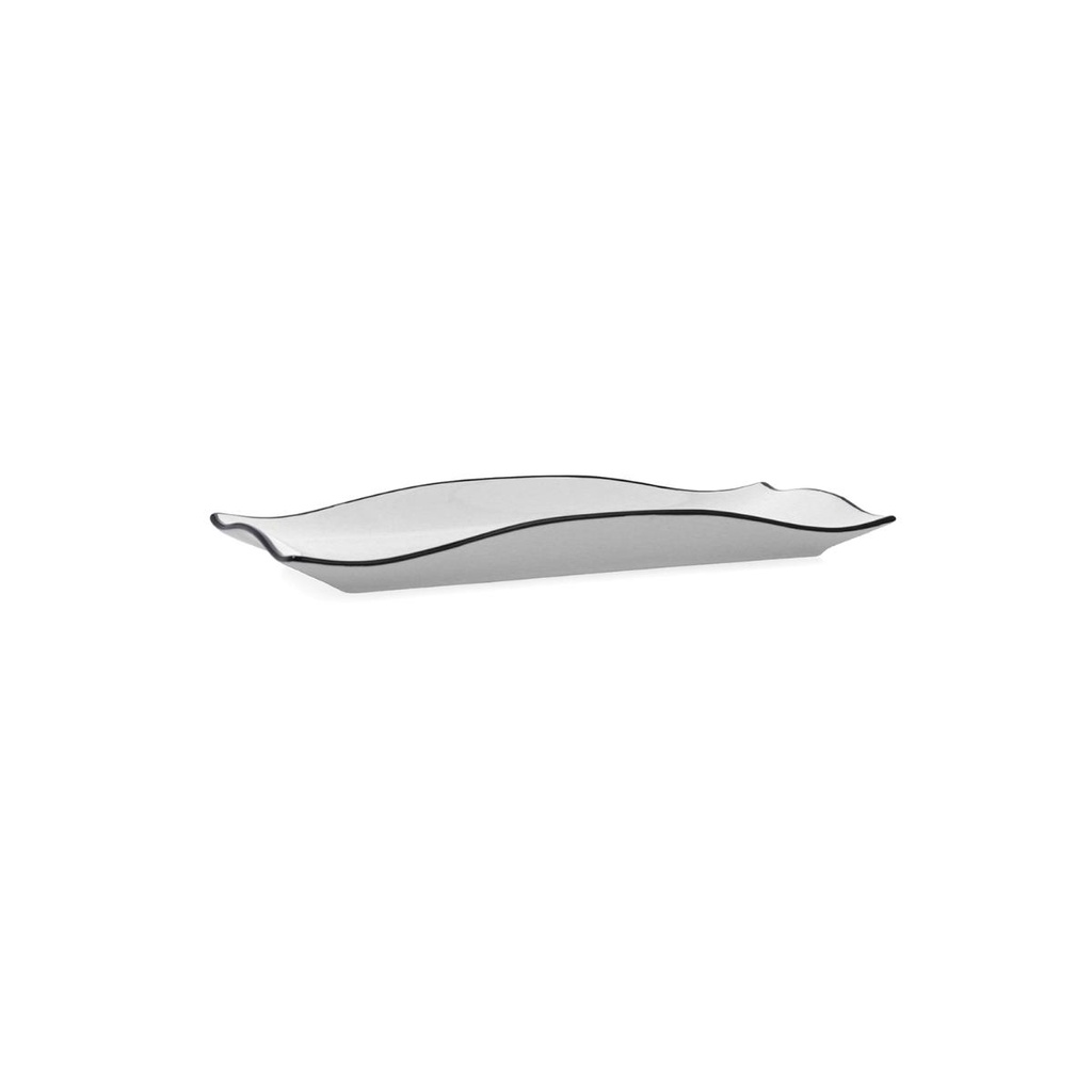 Plato bocata porcelana Gastro Black 29,5x11x3 cm - Quid
