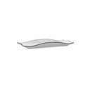 Plato bocata porcelana Gastro Black 29,5x11x3 cm - Quid