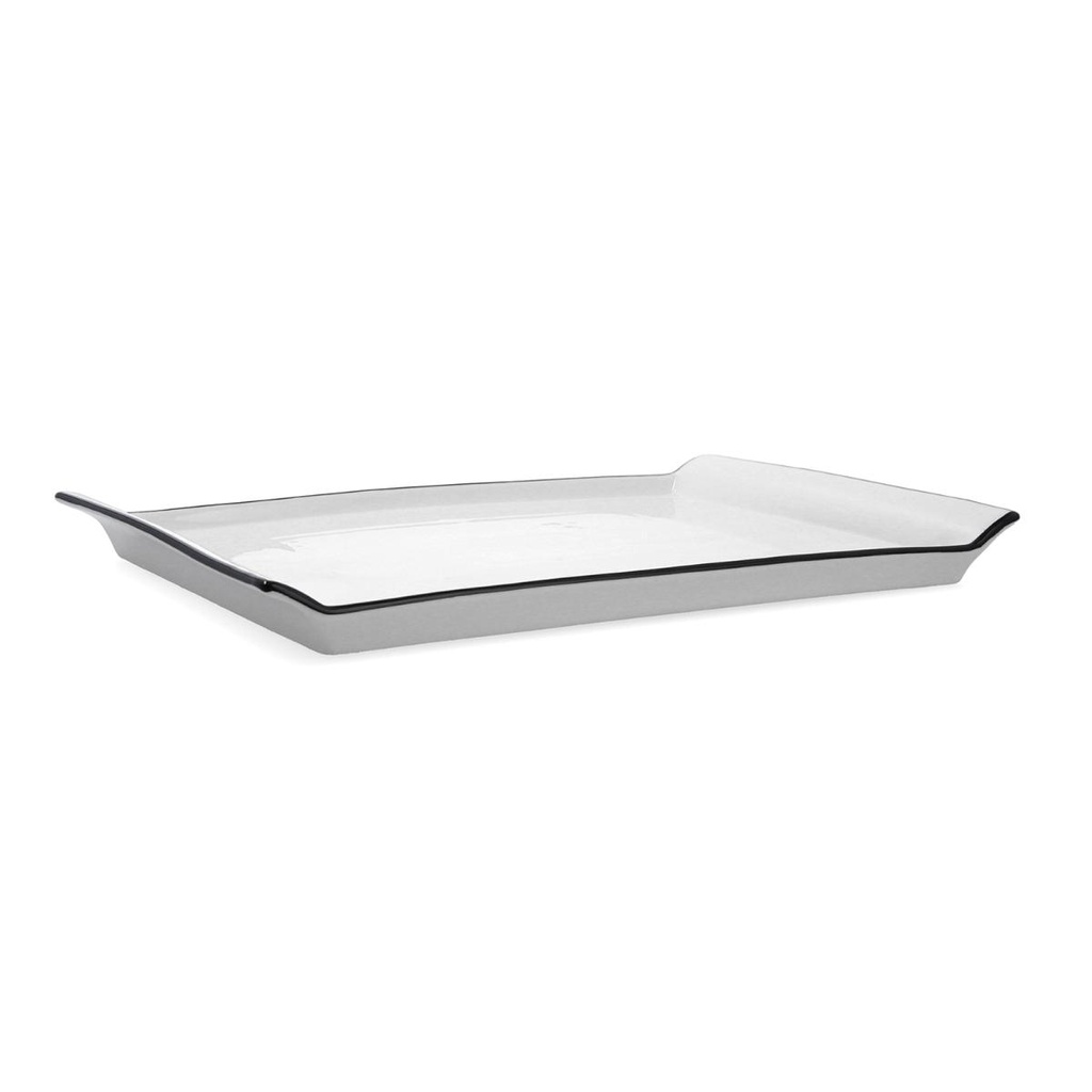 Fuente porcelana Gastro Black 36x25 cm - Quid