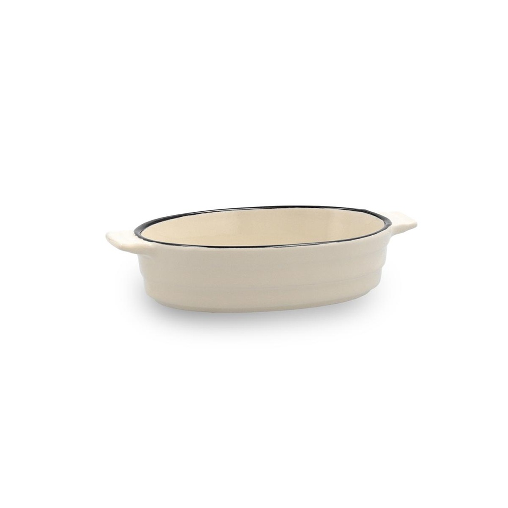 Cazuela ovalada gres horno Cocco 18x11x4 cm - Quid