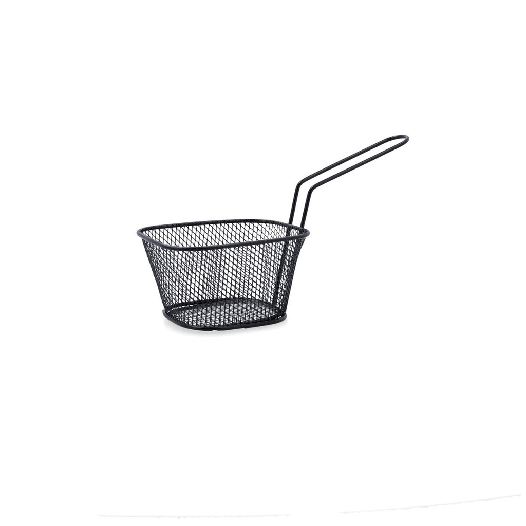 Cesta cuadrada metal Gastro Black 10x8,5x6 cm - Quid