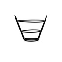 Medio cono metal Gastro Black 13,5x11,5x10,5 cm - Quid